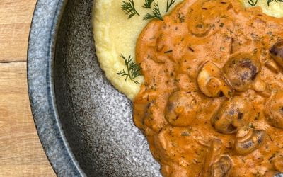 The Climate Kitchen: Russian-style Stewed Mushrooms and Grits
